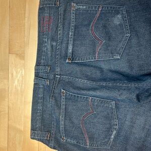 Joe's Jeans Relaxed Fit in Blue with Red Stitching